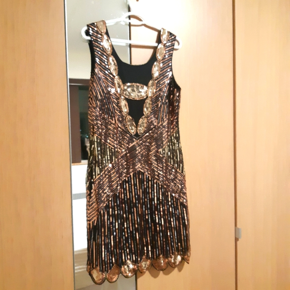Art Deco Sequin Dress - Picture 3 of 5